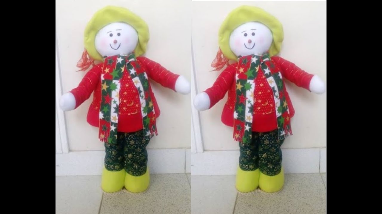 Muñeco de Nieve Parado,  + Moldes Gratis
