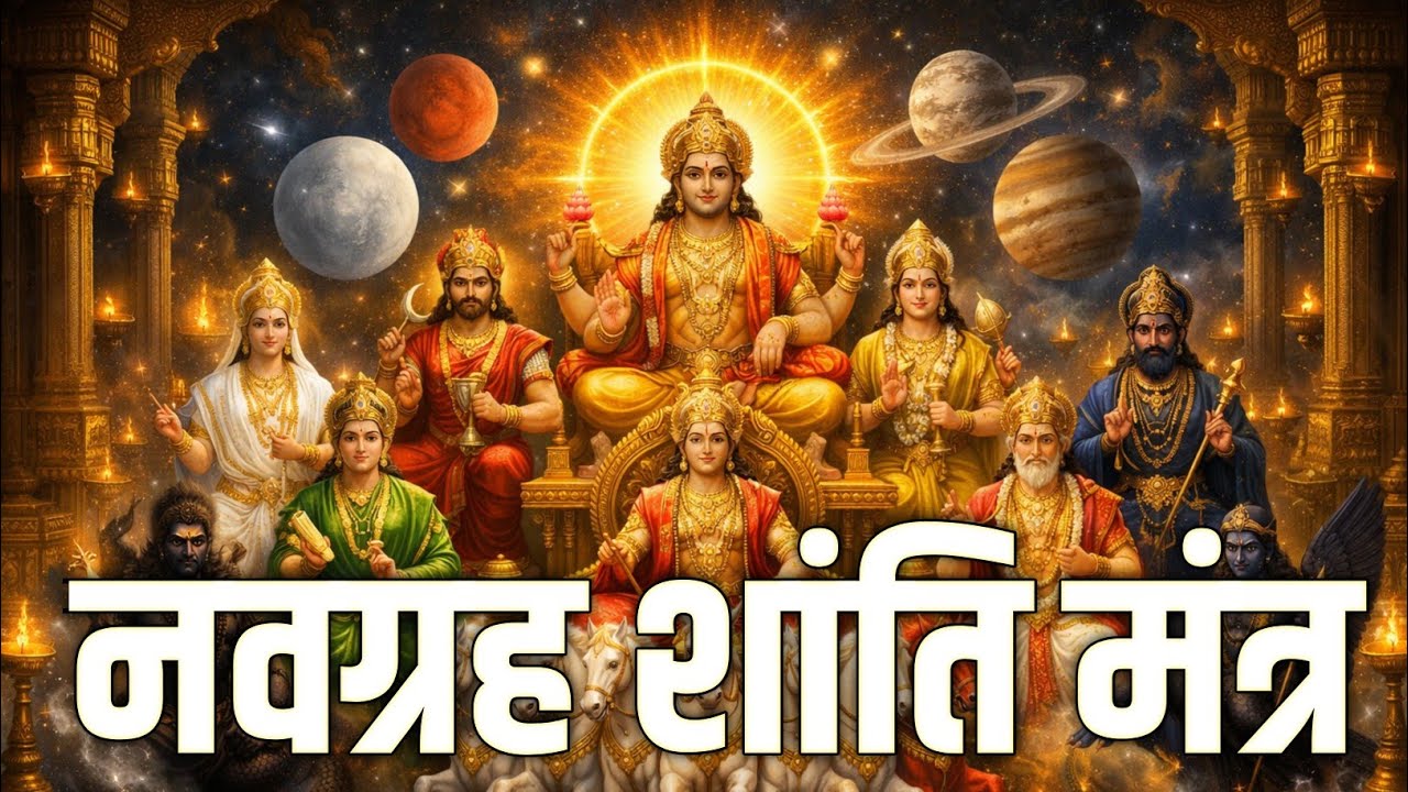 नवग्रह शांति मंत्र | Navagraha Shanti Mantra| Peace, Protection s Positive Energy 