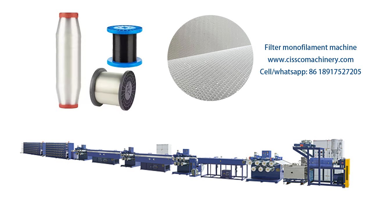 PET PP PA NYLON PA6 PA66 FILTER FABRIC MONOFILAMENT PRODUCTION LINE | EXTRUSION | EXTRUDER | MACHINE