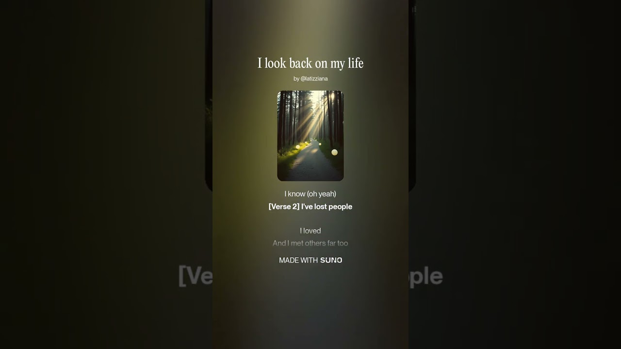 I look back on my life