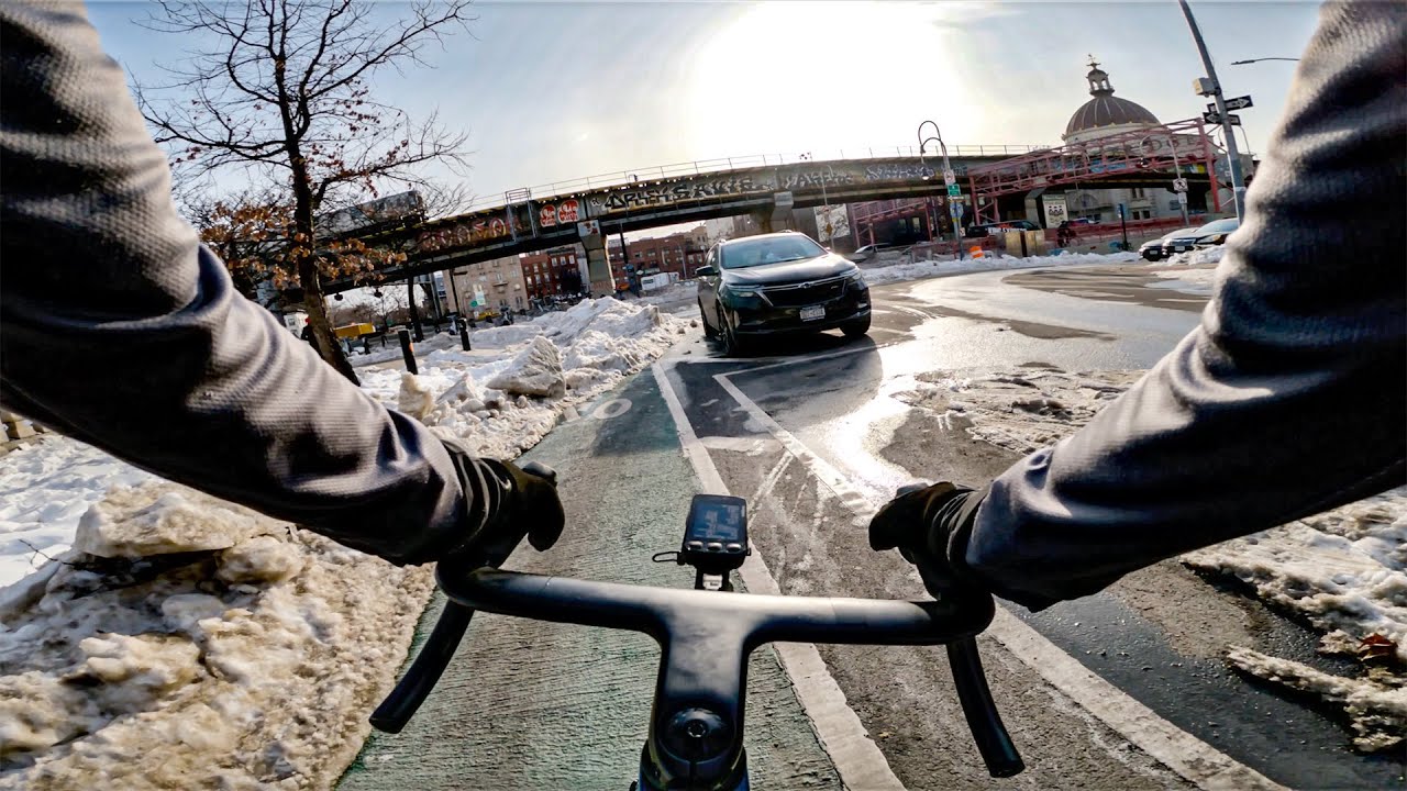 12 Days after the Snow Storm in a NYC Bicycle Commute