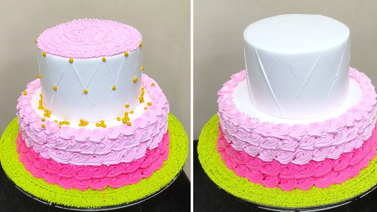 how to make  One Vanilla step cake Decoreted by top Cake Master