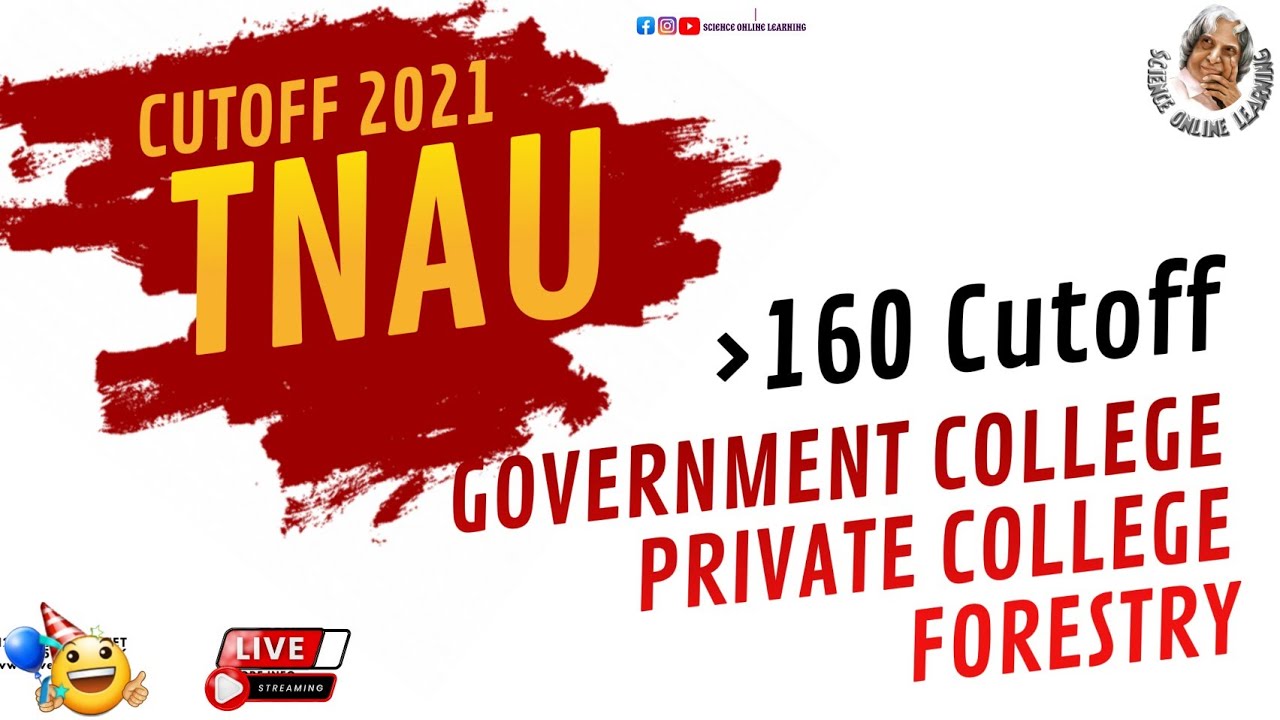 Tnau admission 2021 | Tnau cutoff government college | tnau counselling 2021 | tnau cut off 2021