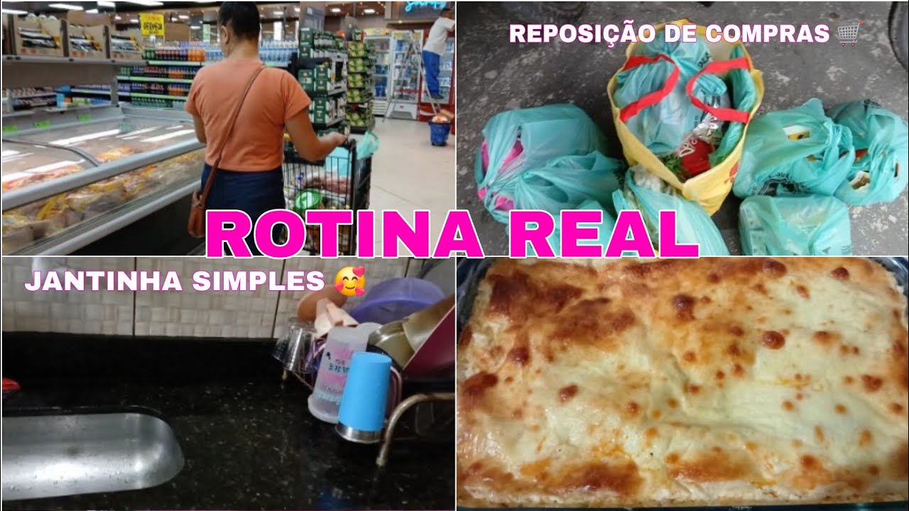ROTINA REAL | DONA DE CASA | REPOSIÇÃO DE COMPRAS 🛒 | JANTINHA SIMPLES 🥰