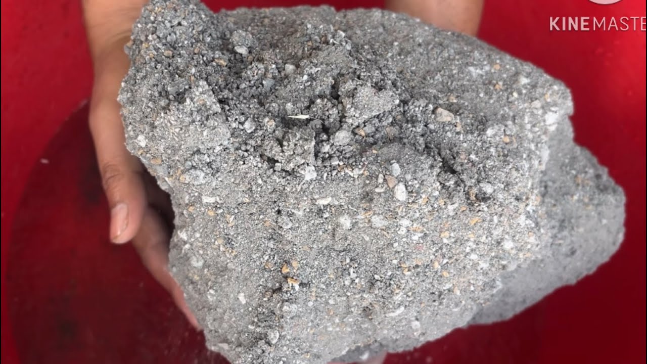 Charcoal stones big chunks water crumbling #asmr #satisfying #charcoal