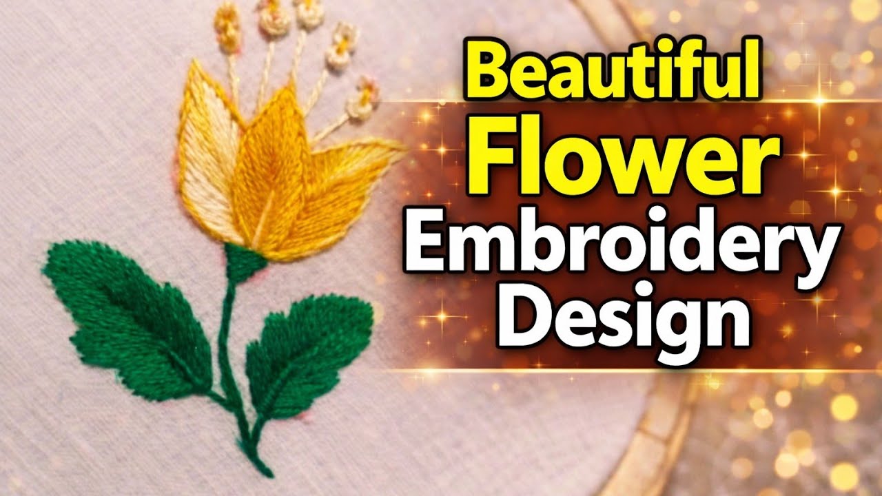 Very simple and beautiful embroidery work#likeandsubscribe 