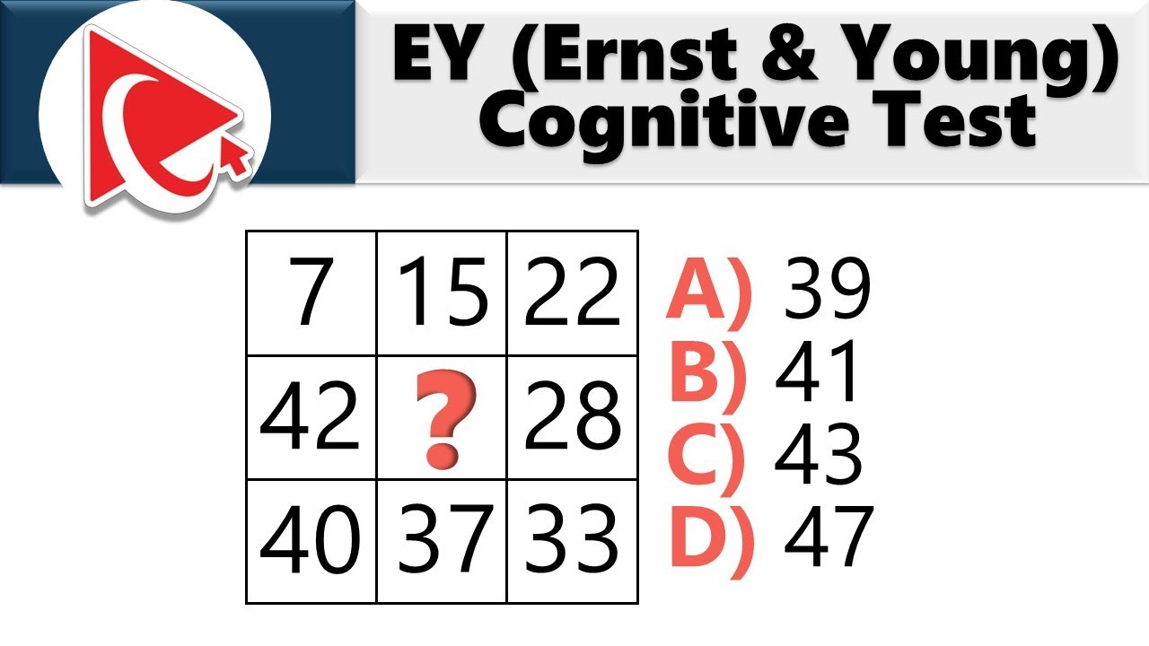 HOW TO PASS EY COGNITIVE ASSESSMENT TEST | APTITUDE & IQ QUESTIONS + SOLUTIONS