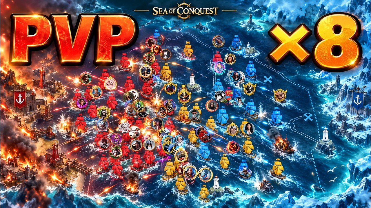 Sea of conquest: Season Opener Battle | 191 & 325 vs 267, 171, 72 | S13 X8