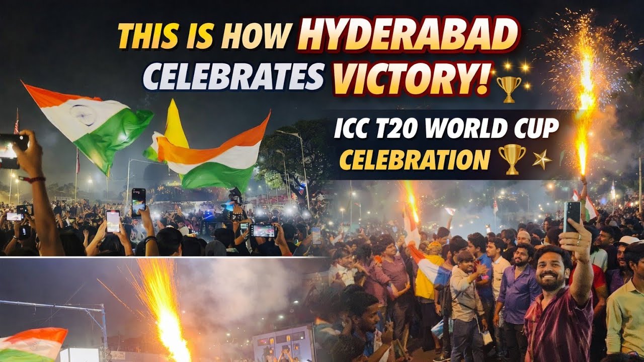 Hyderabad Celebration at Tankbund | ICC T20 World Cup Celebration 