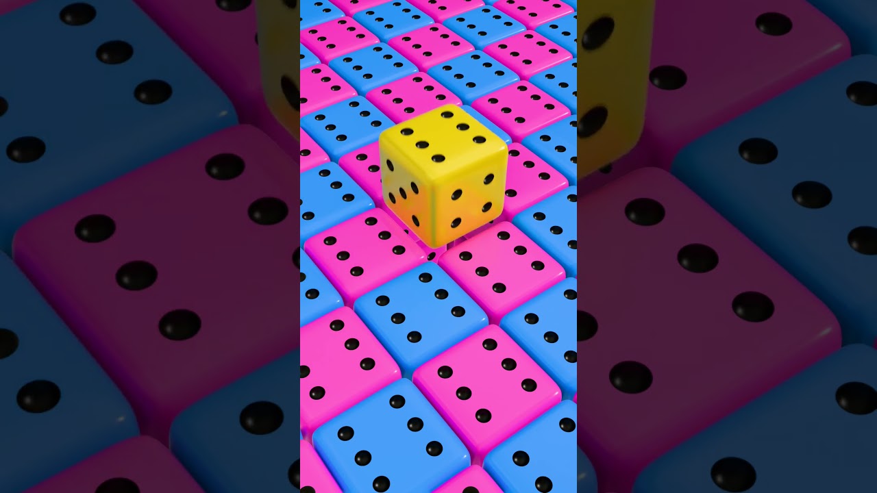 🎲 Satisfying Dice Slide Loop | Colorful 3D Animation ✨🔄