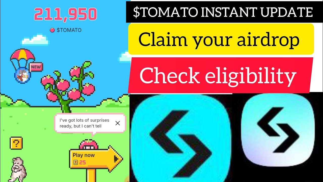 $TOMATO COIN AIRDROP/ WALLET CONNECT/ CHECK ELIGIBILITY