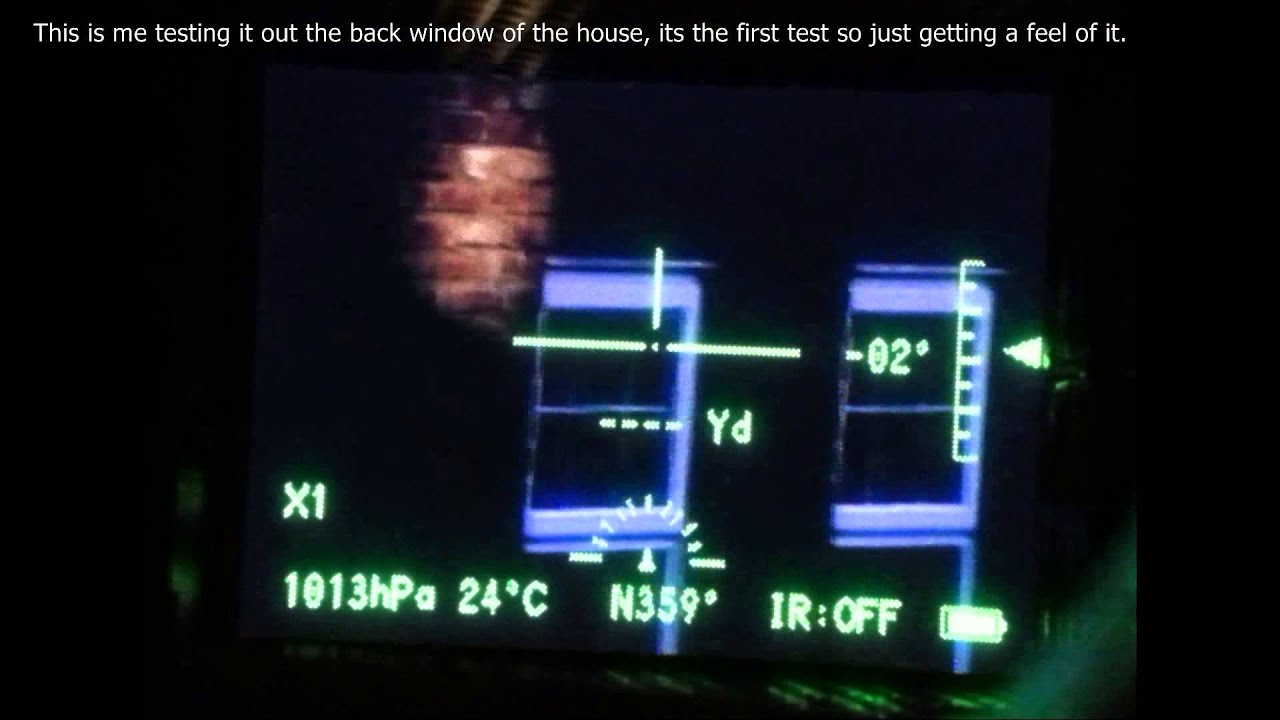 Splatty's First test of the night vision laser range finder 1 of 5