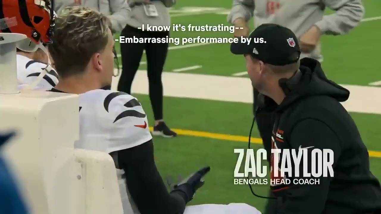 The full audio from Joe Burrow and Zac Taylor on the sideline from Netflix QB #bengals #netflix