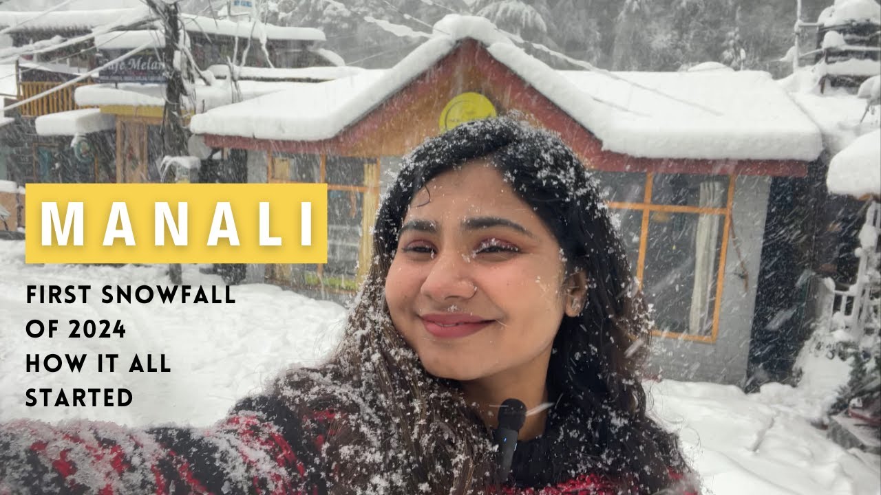 Manali Snowfall 2024 in 4K | Old Manali in Snow | Hidimba Devi Temple | Mall Road