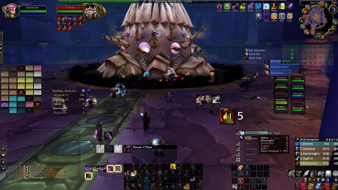 WoW CLassic ERA AQ40 GDKP Fire mage  POV