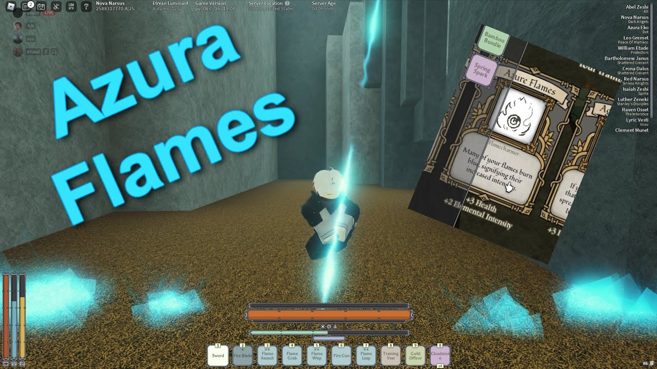 Deepwoken | FASTEST Way To Get AZURE FLAMES (Meta)