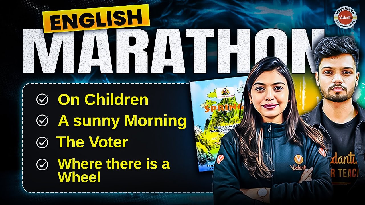 English Marathon-Chapter Summary | 12th PUC English | Spring Book Chapter Summary Under 2 hours |