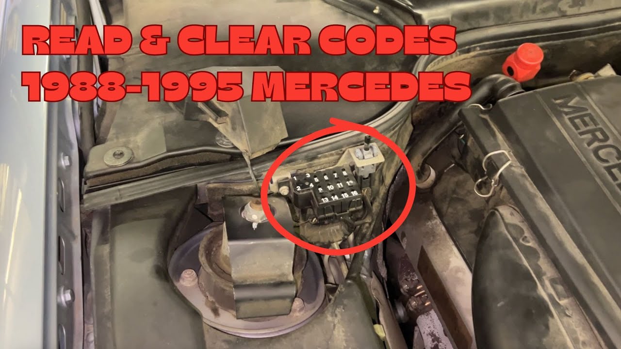 Как читать и очищать коды ошибок. Кнопка бортовой диагностики Mercedes Benz 1988-1995 OBD1