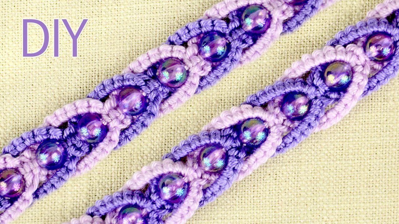 DIY Intertwining Macramé Bracelet with Beads (Tutorial)