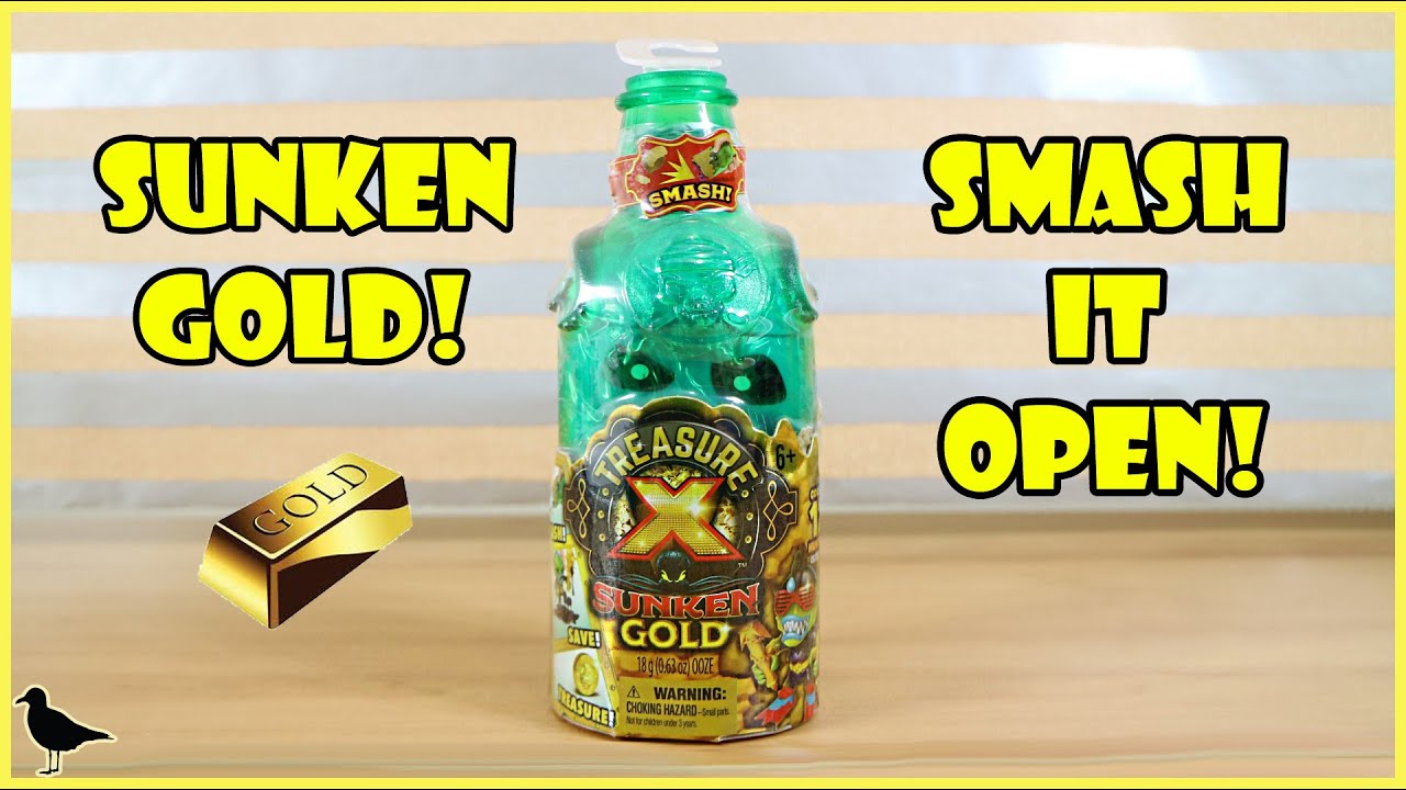 Treasure X Series 5 Sunken Gold Bottle Smashing Toy Opening! | Birdew Reviews