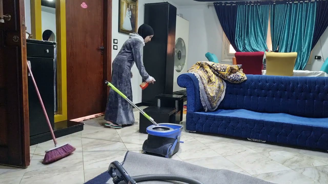 روتين تنظيف شهري للرسبشن اتحديت كسلي وانجزت ونظفت شقتي وخليت ريحتها قمر