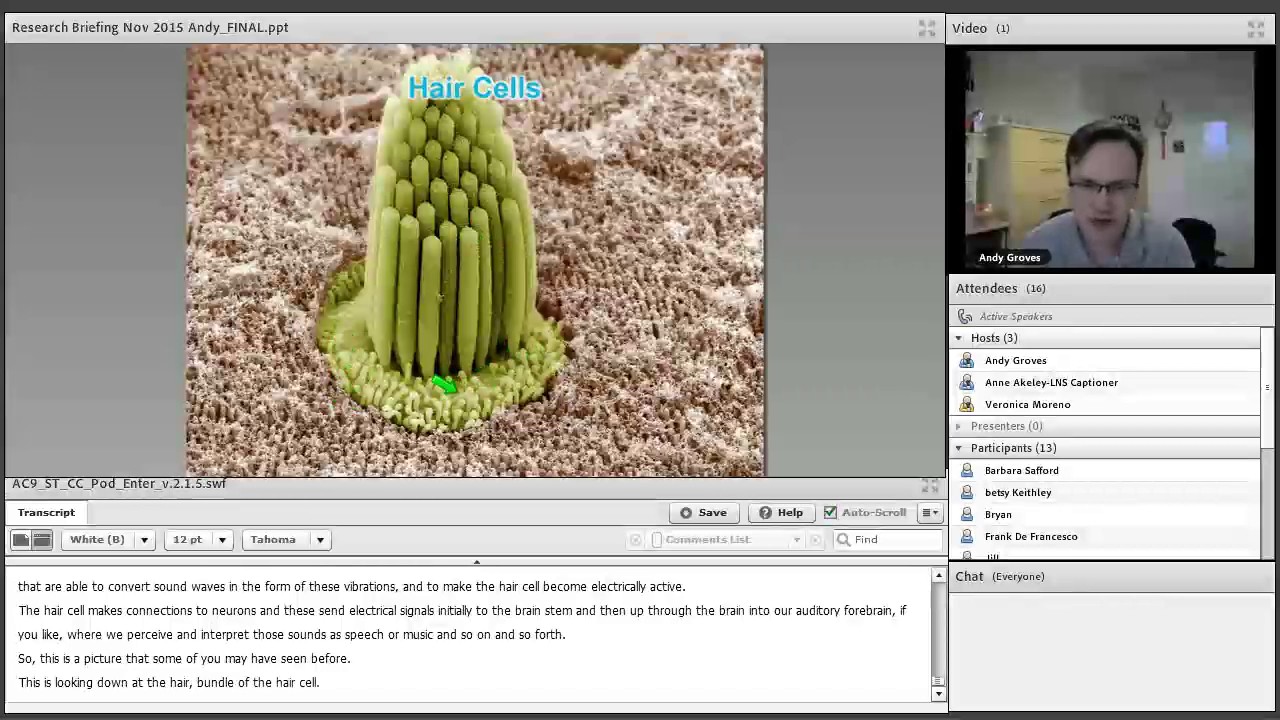 Unlocking the Potential for Hair Cell Regeneration - Nov 2015 Webinar