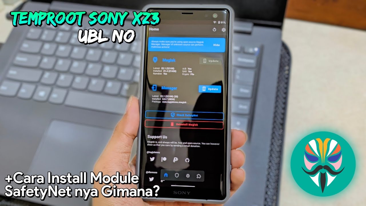 Cara ROOT & Install Module Magisk Sony XZ3 UBL NO - Tutorial Temproot