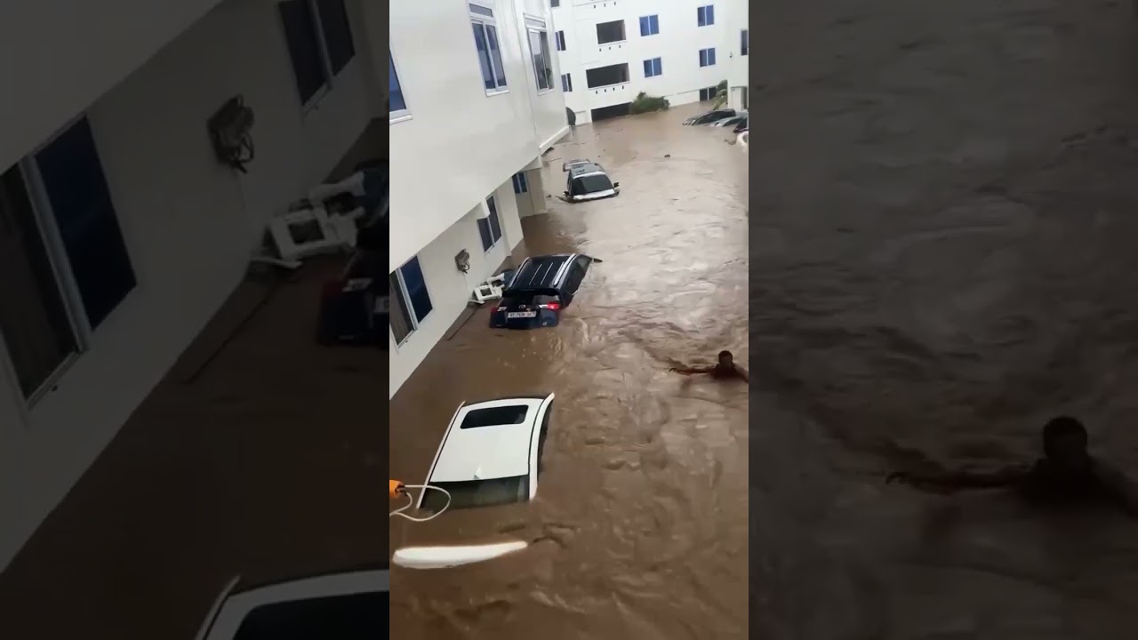 Lagos Rain 🥹 #rain #flood #rainsounds