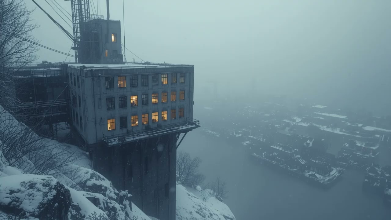 Hillside Vigil Station 🏔️ 2 Hour Submerged City Ambience  Warm Overlook Soundscape  Post Apocalypti