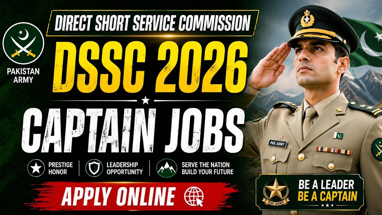 Direct SHORT SERVICE COMMISSION PAK ARMY Captain JOBS 2026 ONLINE APPLY | DR AWAIS GILLANI ACADEMY