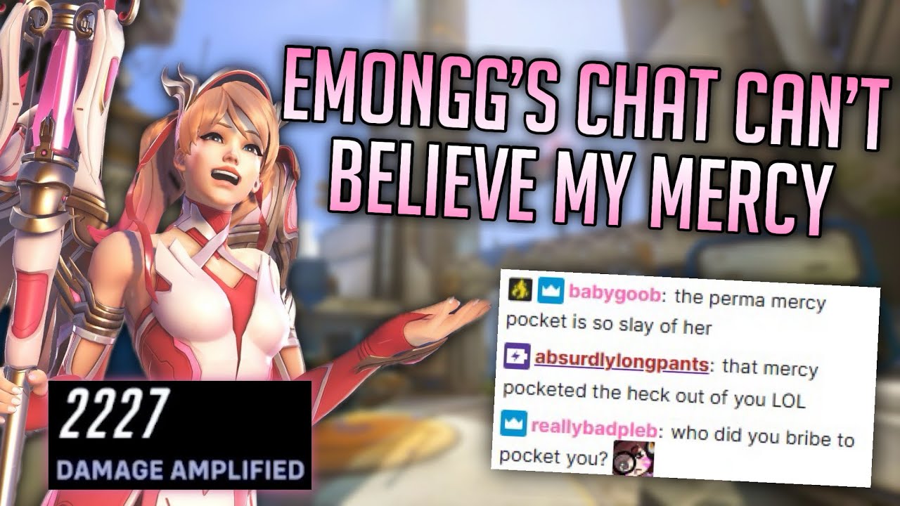 Emongg's Chat Loved My Mercy: Mercy Gameplay - Overwatch 2