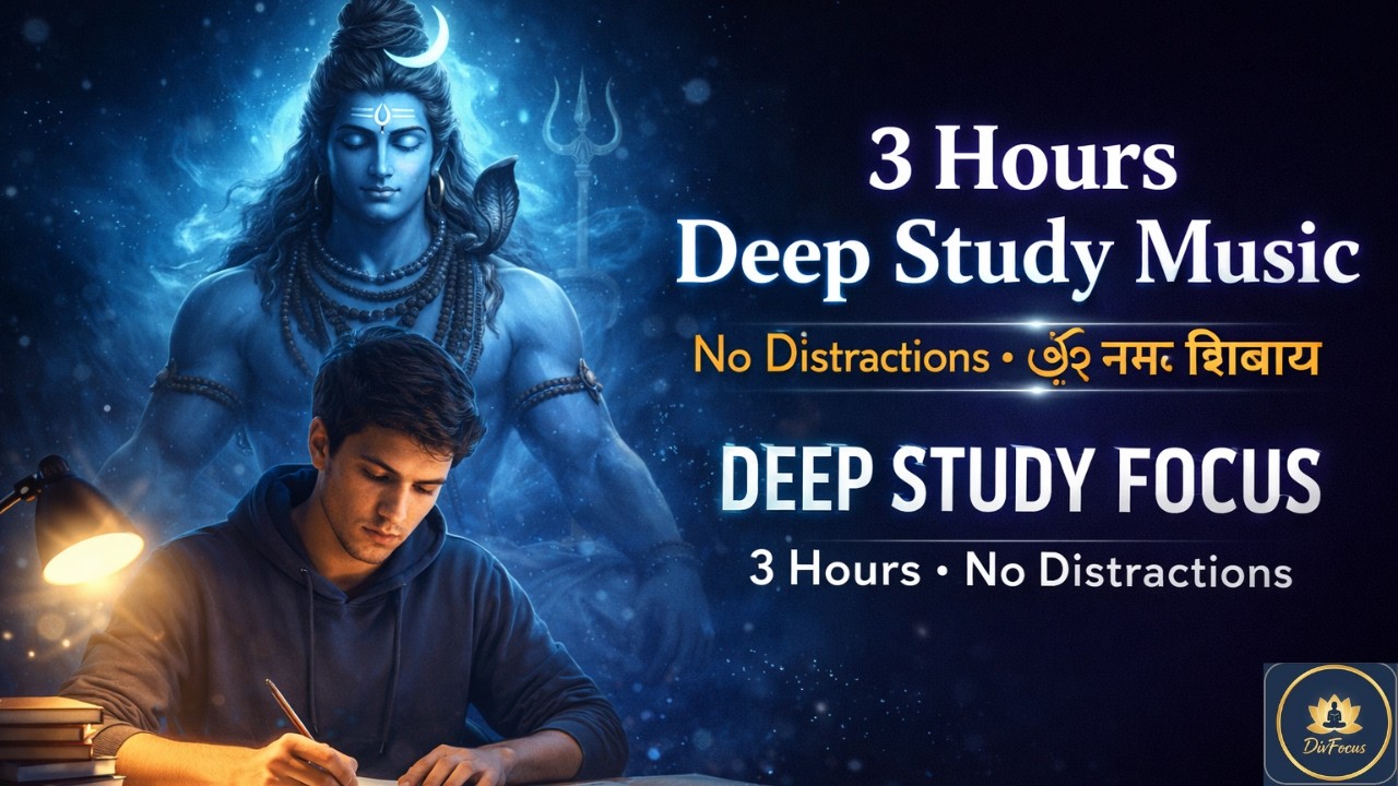 3 Hours Powerful Shiv Dhun for Deep Study & Focus (Ultra Slow) | ॐ नमः शिवाय