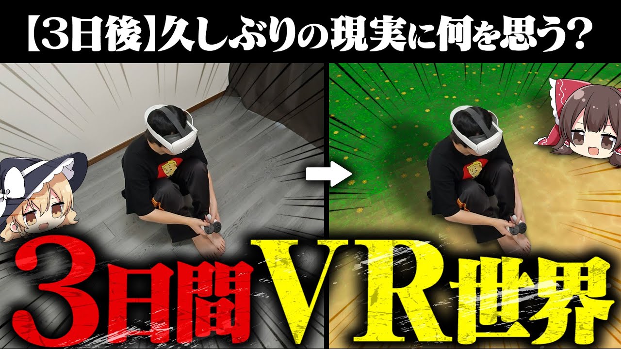【危険かも】VR世界で3日間生活したらどうなる？【ゆっくり実況】