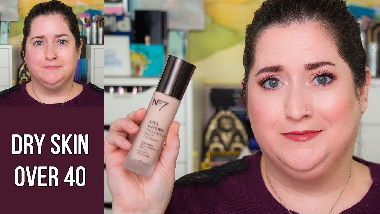 No 7 LIFT & LUMINATE TRIPLE ACTION SERUM FOUNDATION | Dry Skin Review & Wear Test | FOUNDATION FEST