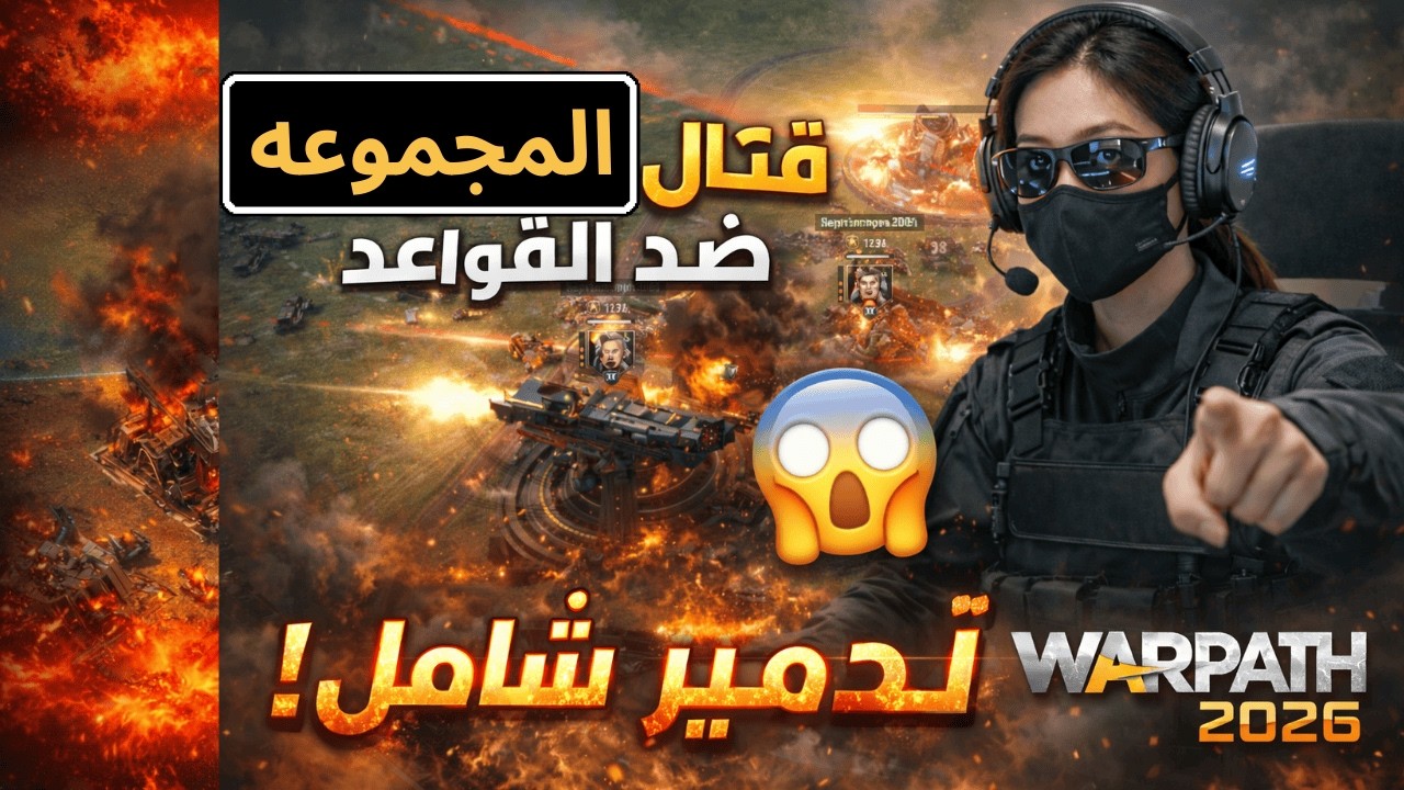 عندما تتحرك المجموعة… القاعدة تختفي! 😈 | Warpath Battle