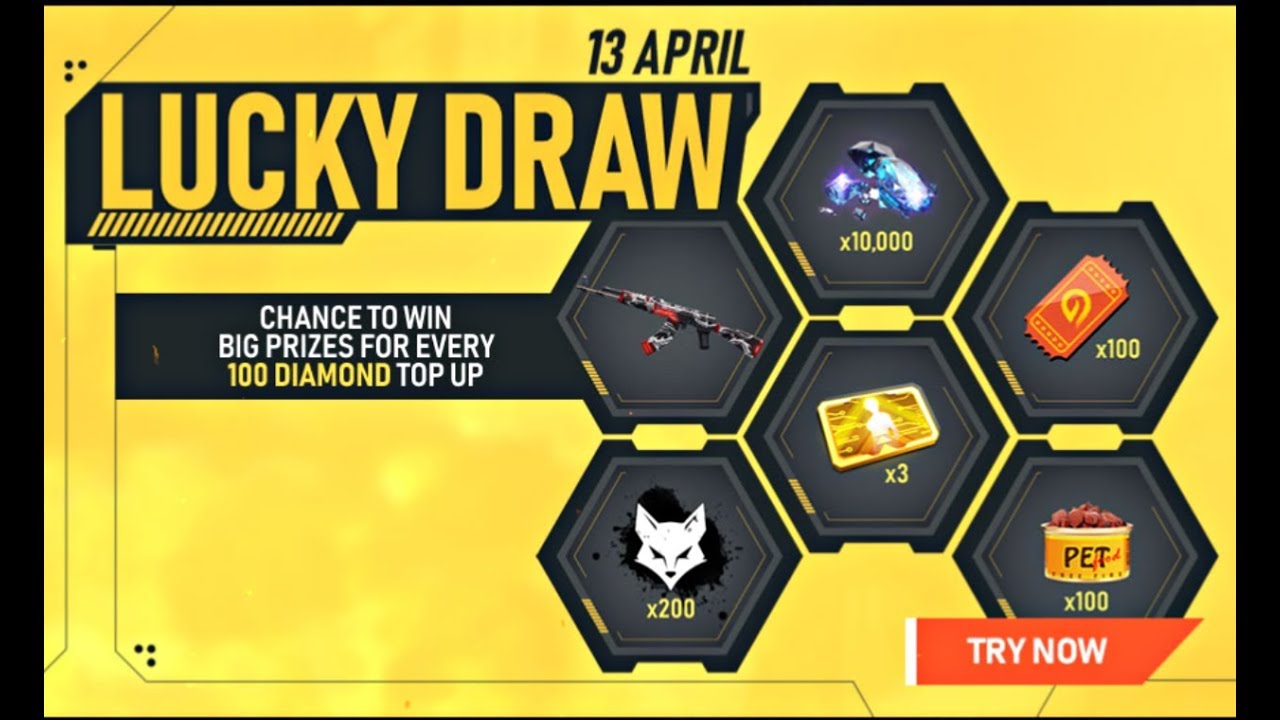 FREEFIRE NEW EVENT LUCKY DRAW EVENT FULL DETAILS - HOW TO TOP UP IN FREEFIRE FOR FREE?