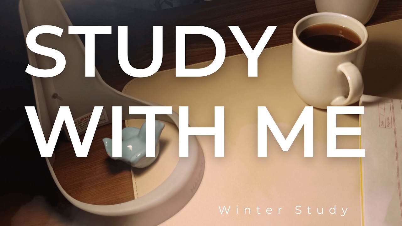 1-HOUR STUDY WITH ME 🌙 Night Session, Calm Piano 🎹 & Coffee