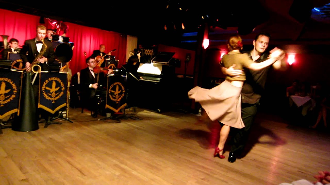 Mickey Fortanasce and Kelly Arsenault are dancing to Vince Giordano's Nighthawks' White Heat