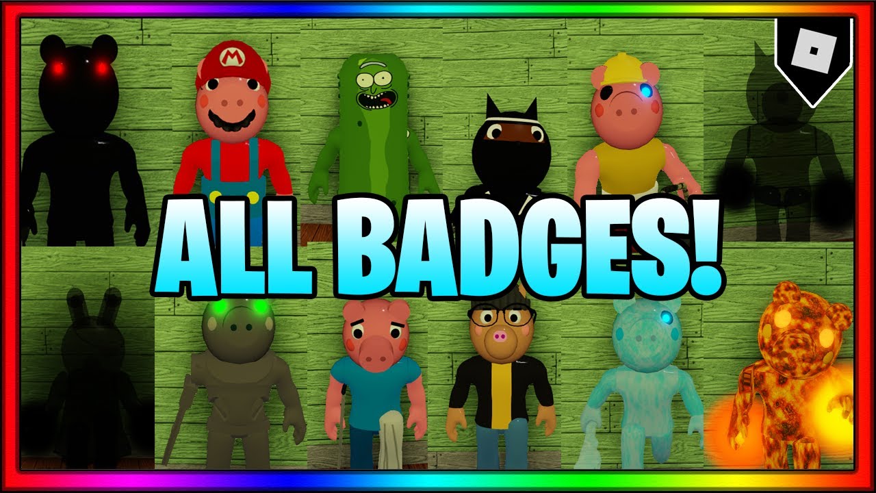 How to get ALL 12 BADGES + SKINS/MORPHS in INFECTED DEVELOPER'S PIGGY ROLEPLAY! || Roblox