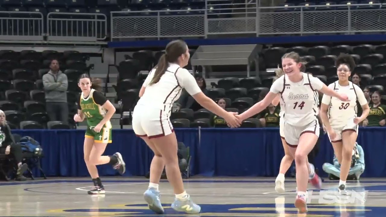 HSSN Highlights: WPIAL Girls Basketball 1A Championship - Serra Catholic vs. Geibel