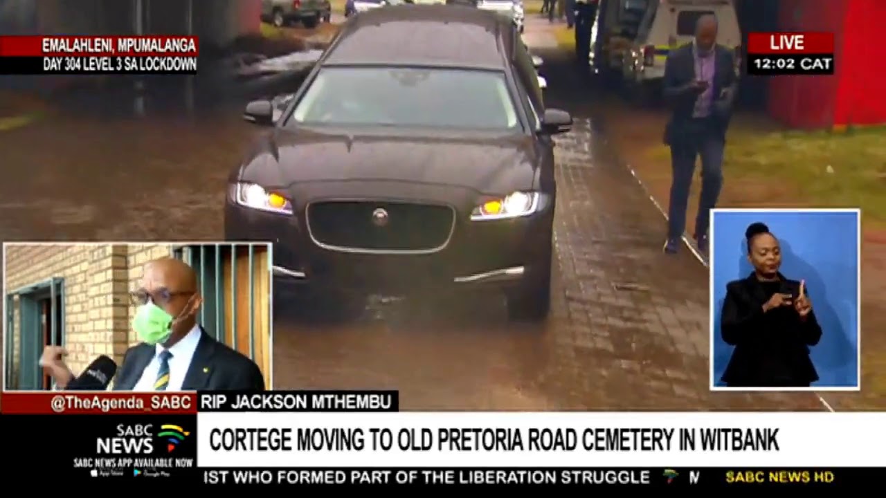 Jackson Mthembu Funeral I Cortege, mourners arrive at the Pretoria Memorial Park Cemetery
