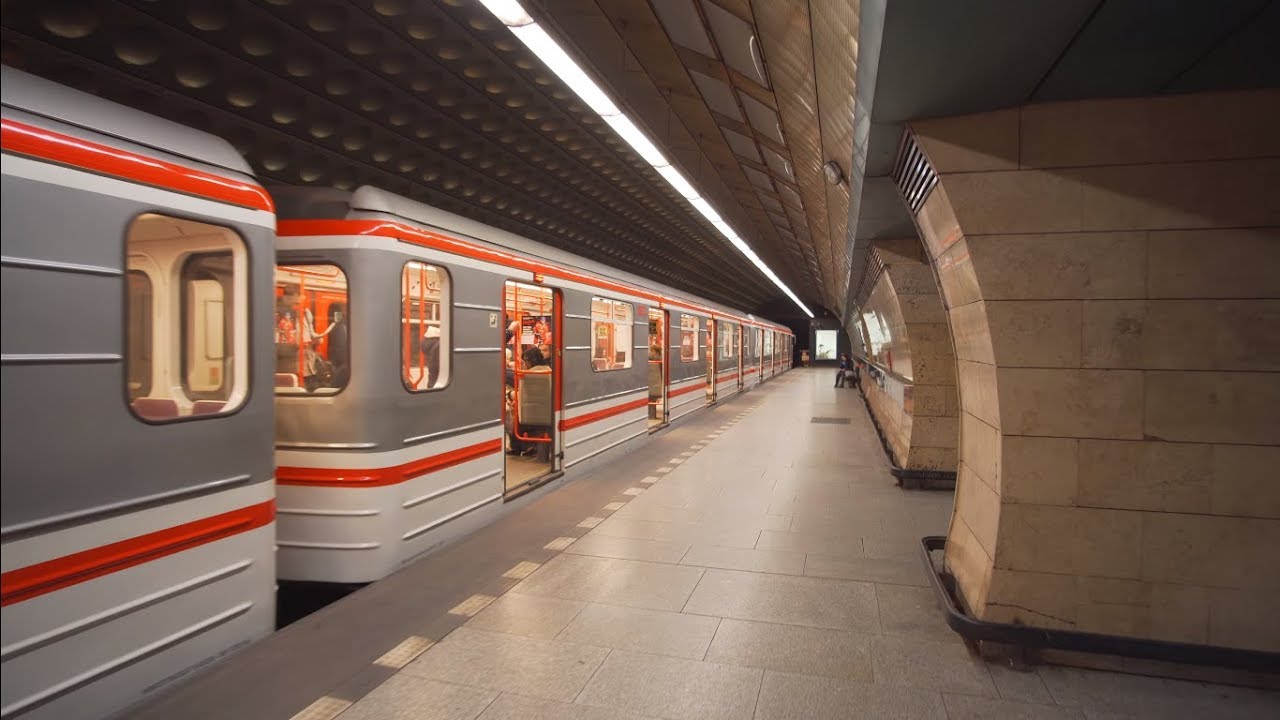 Czech Republic, Prague, metro ride from Náměstí Míru to Jiřího z Poděbrad
