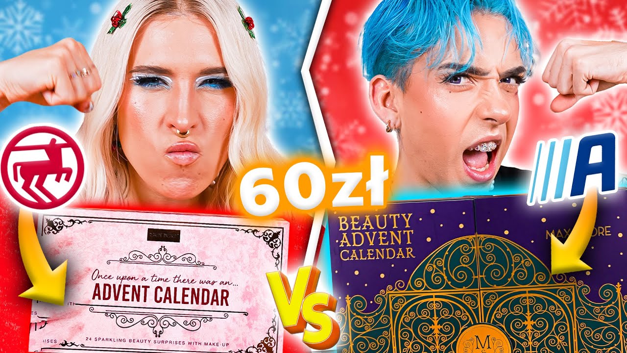 🥊 BITWA NAJTAŃSZYCH KALENDARZY ADWENTOWYCH! Rossmann vs. Action! Darius i Agnieszka Grzelak Beauty
