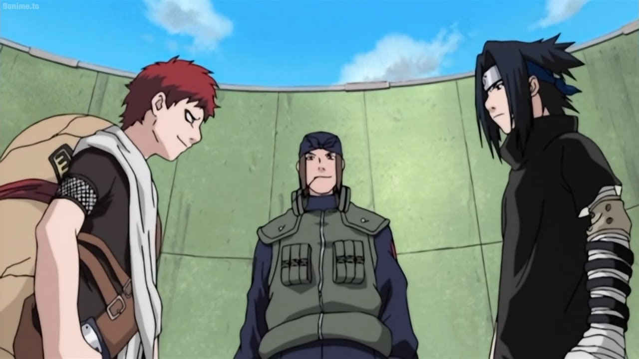 Exame Chunin Sasuke vs Gaara, Sasuke usa Chidori para romper o Escudo de Areia de Gaara e feri-lo