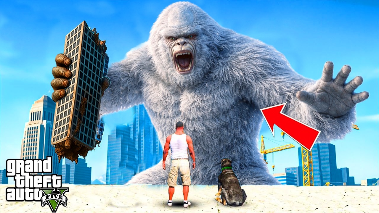 GTA V : Franklin & ShinChan⚡Escape Big Foot Kong Monster  GTA 5 In Telugu