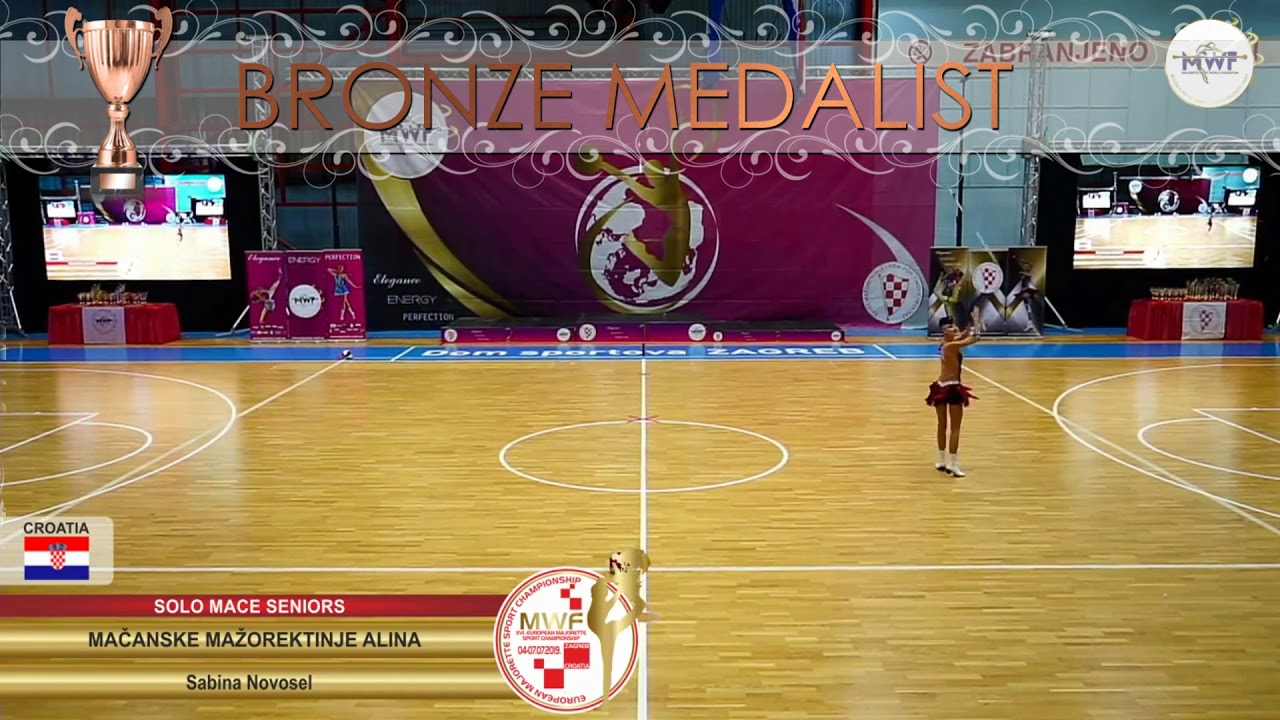 SOLO MACE SENIORS BRONZE MEDALIST: MAČANSKE MAŽORETKINJE ALINA, SABINA NOVOSEL, CROATIA