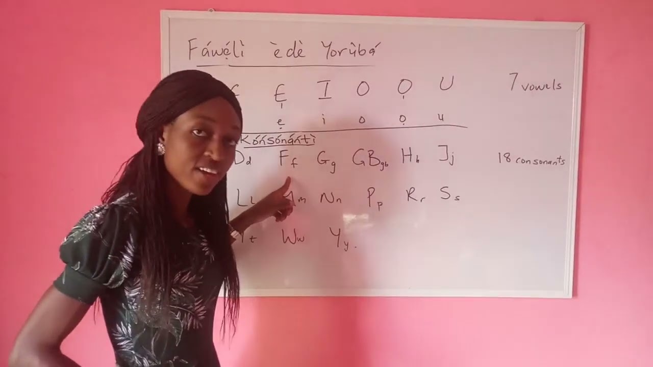 Yoruba Vowels and consonants (Fáwẹ́lì àti Kọ́ńsónáǹtì èdè Yorùbá)