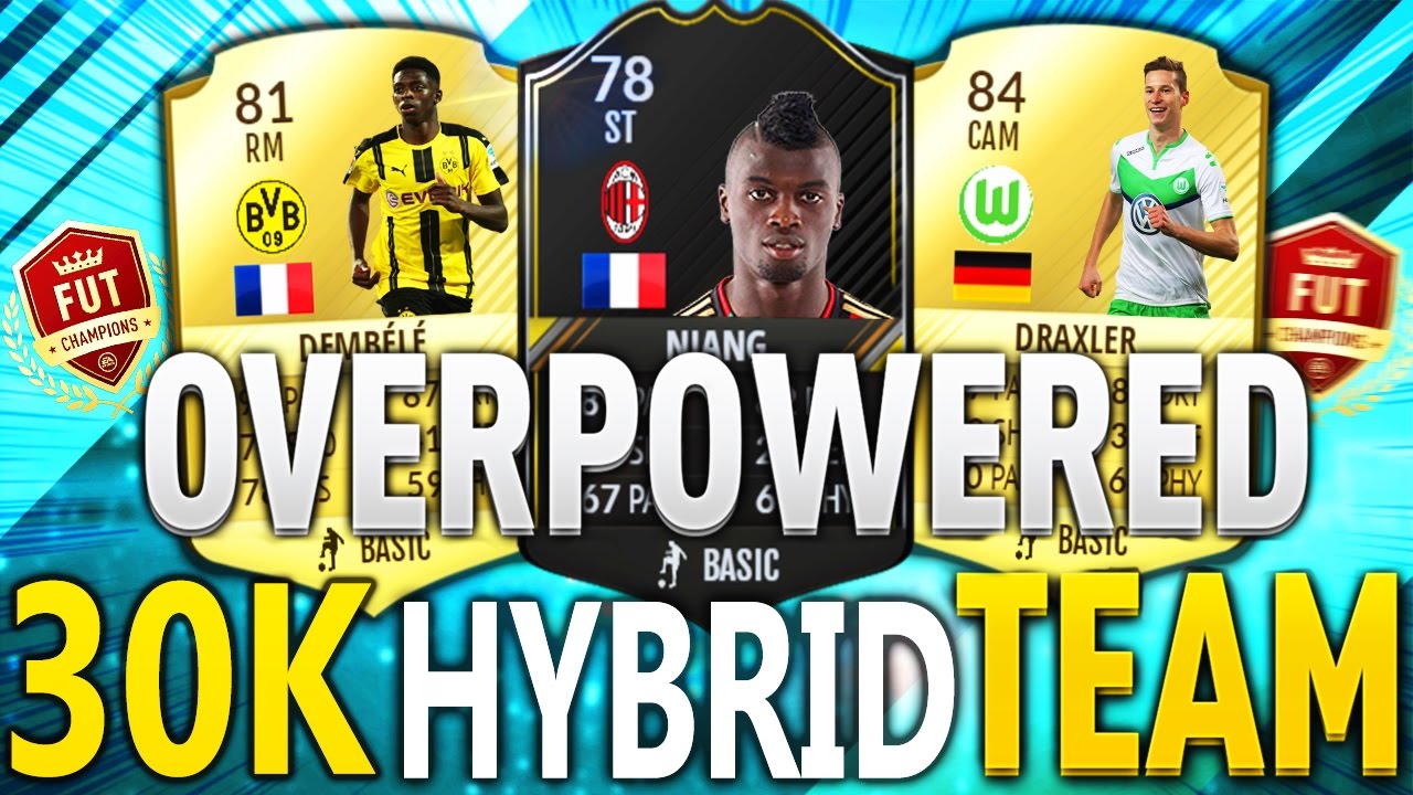 BEST CHEAP OVERPOWERED 30K HYBRID FUT CHAMPIONS TOTS MARKET CRASH SQUAD/TEAM!! FIFA 17 ULTIMATE TEAM
