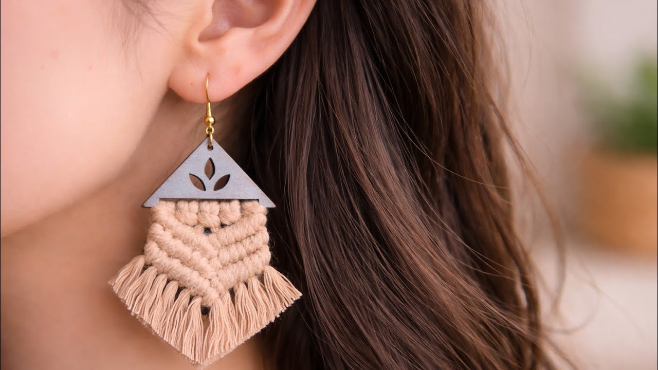 DIY Macrame Earrings Tutorial | Easy Handmade Boho Jewelry for Beginners – Step by Step