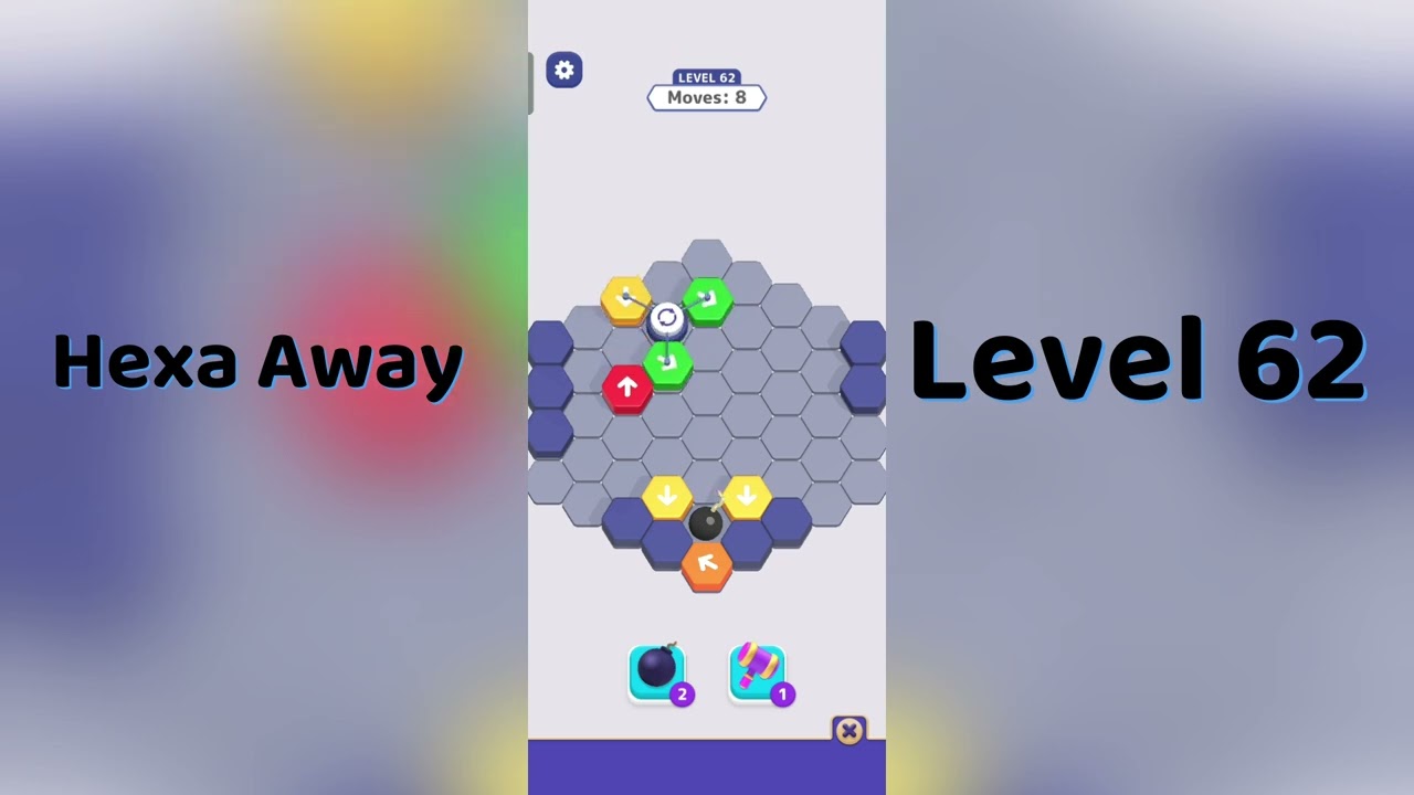 🧠 Hexa Away Level 62 Walkthrough